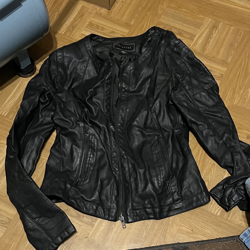 Metaphor Black Leather Jacket